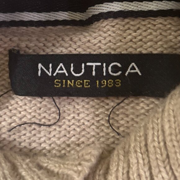 Nautica Boys SZ S Wheat Colored Cable Knit Sweater Classic Academia Church Dress - Picture 6 of 6